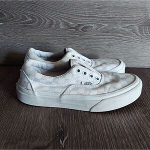 White Checkered Vans Kids Size 1.5